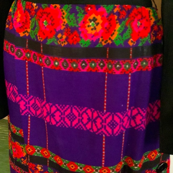 Vintage Boho 1960’s Neon Maxi Dress By Saba California .  Sz S - Picture 4 of 5